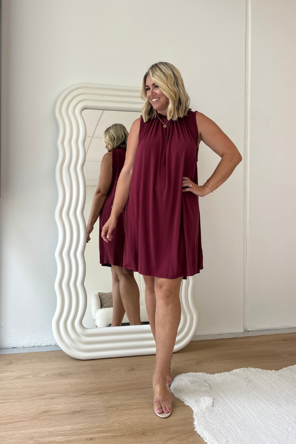 Jamie Bamboo Dress - Wine