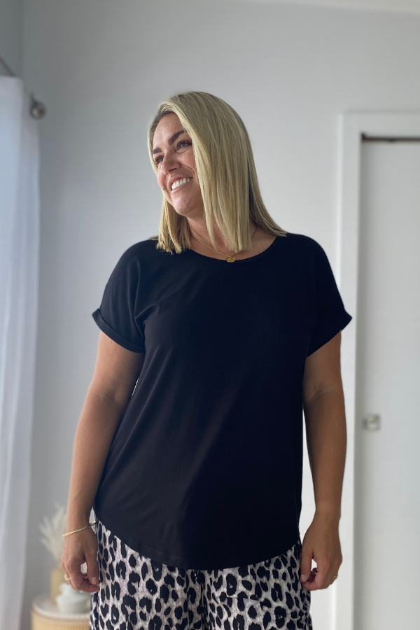 Mila Bamboo Tee - Black