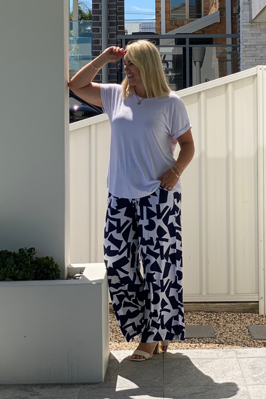 Mila Bamboo Tee - White