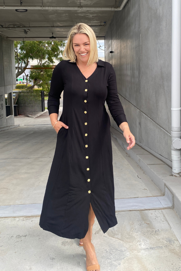 Kiki Bamboo Dress - Black