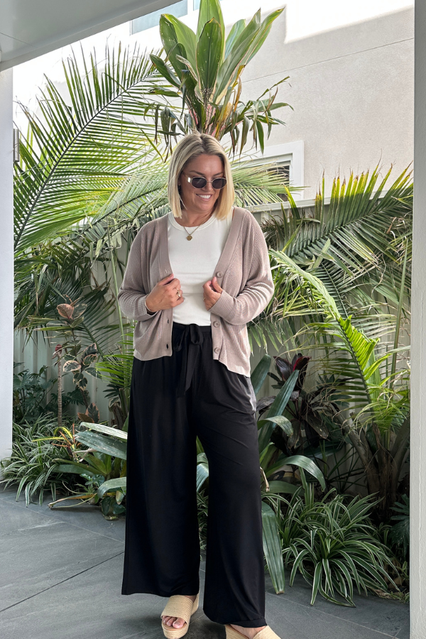 Jayda Bamboo Cardigan - Warm Taupe