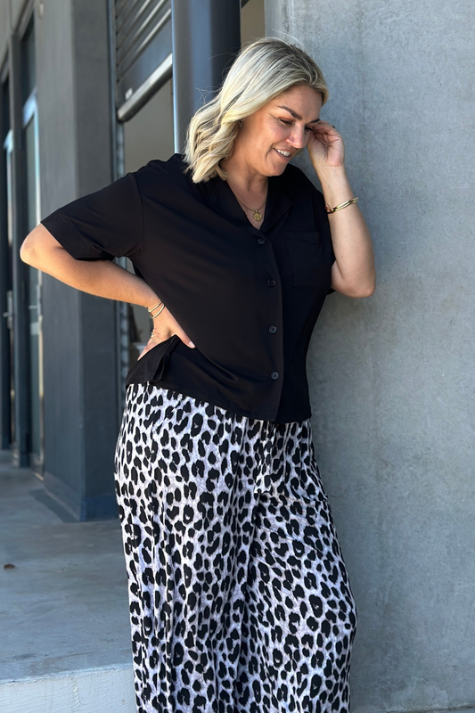 Rosie Bamboo Shirt - Black