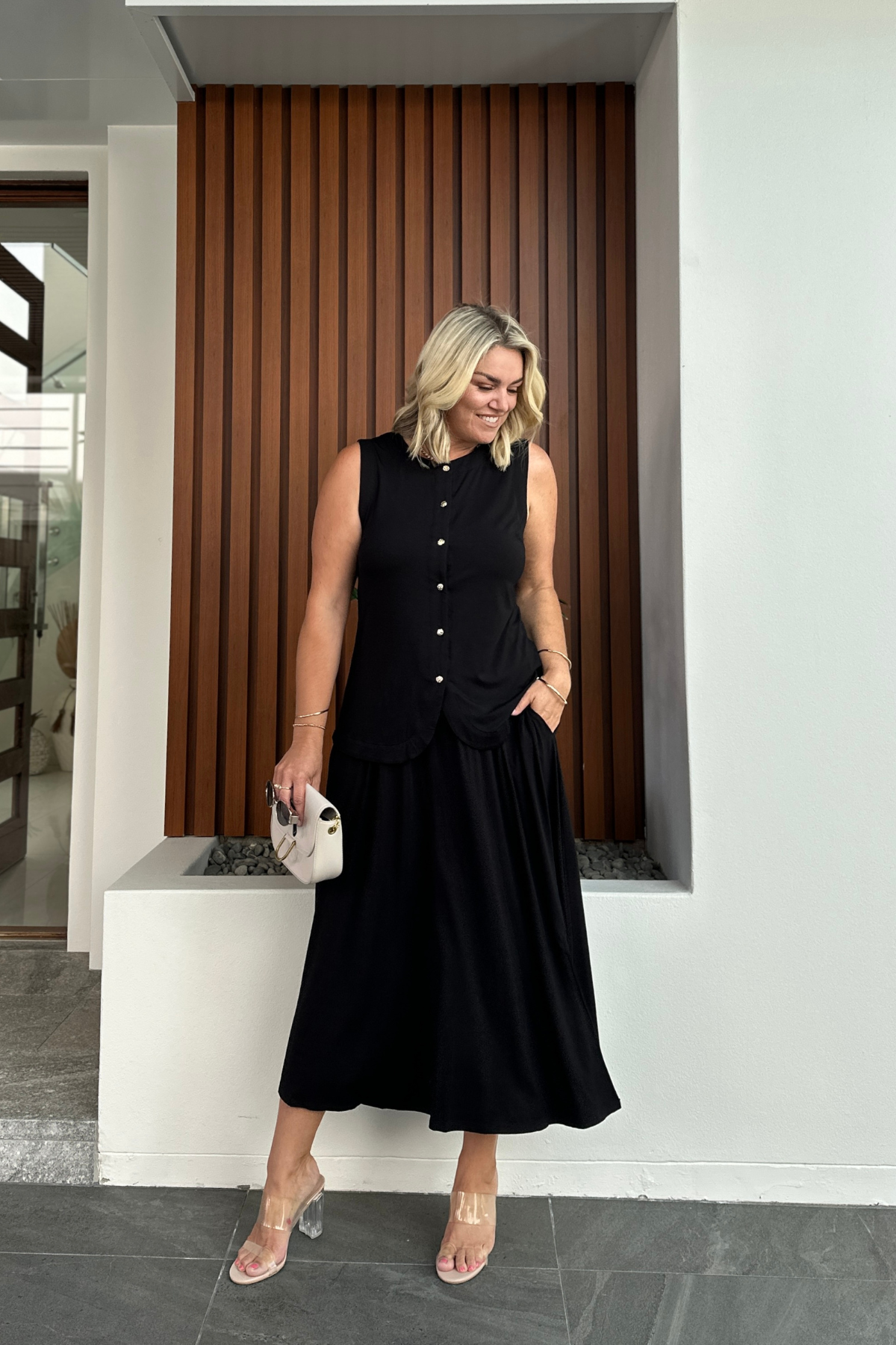 Penelope Bamboo Skirt - Black