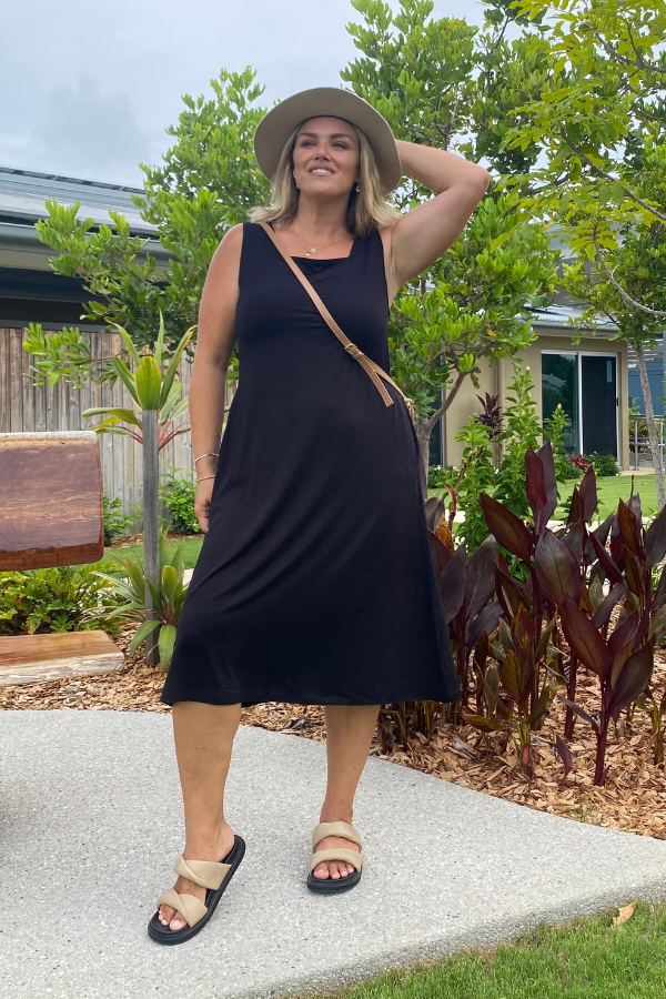 Katie Bamboo Dress - Black