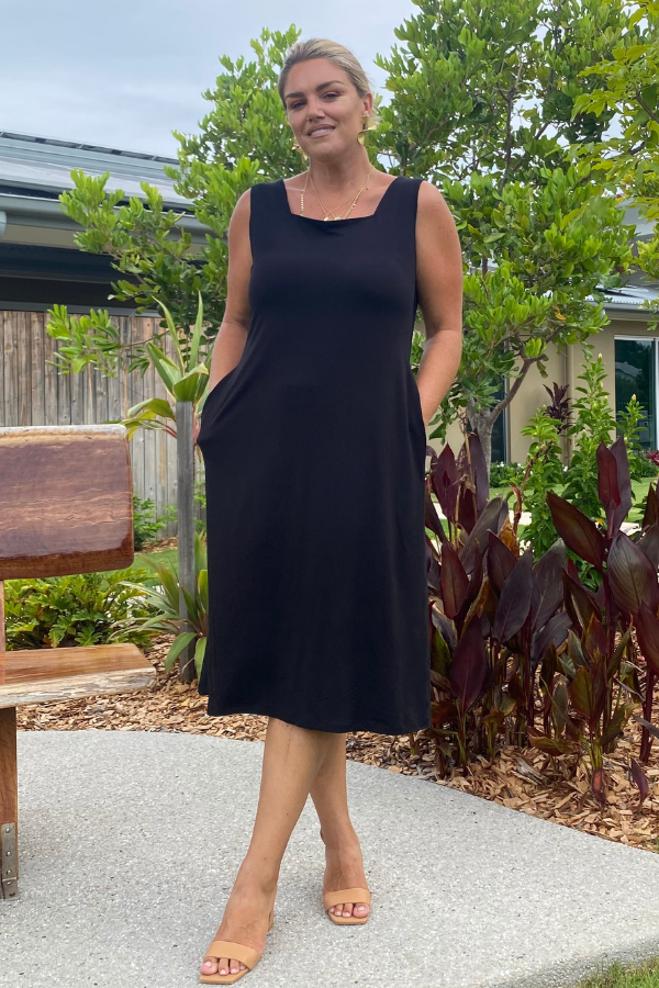 Katie Bamboo Dress - Black