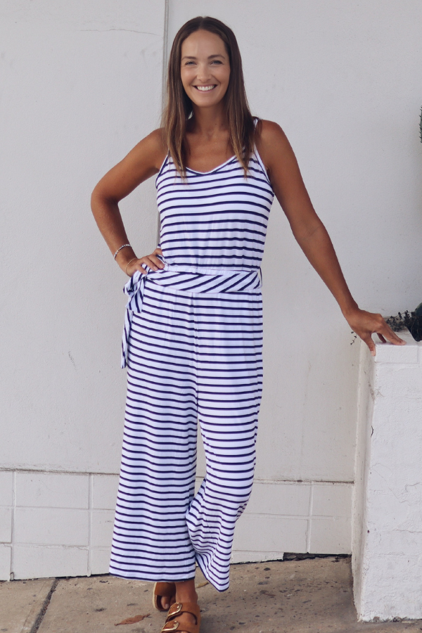 Fay Jumpsuit - Santorini Stripe