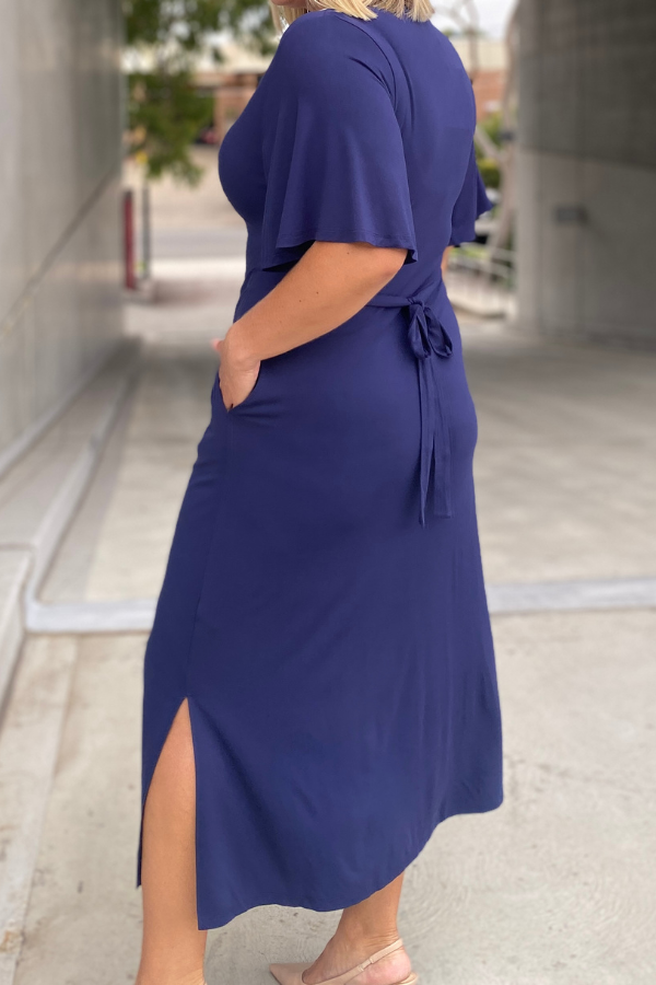 Lia Bamboo Dress - Navy