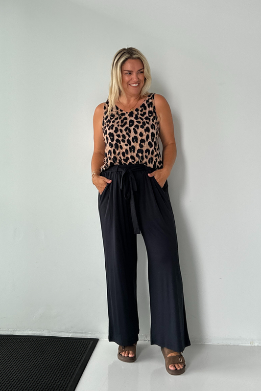 Alexa Bamboo Wide Leg Pant - Storm