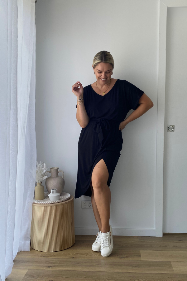 Eleni Midi Dress - Black