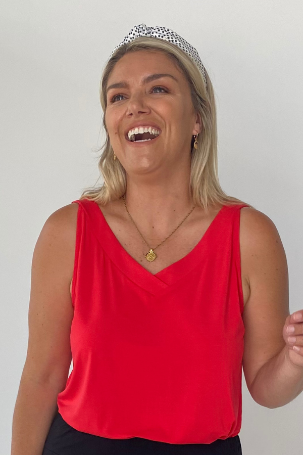 Luna Bamboo Sleeveless Top - Red