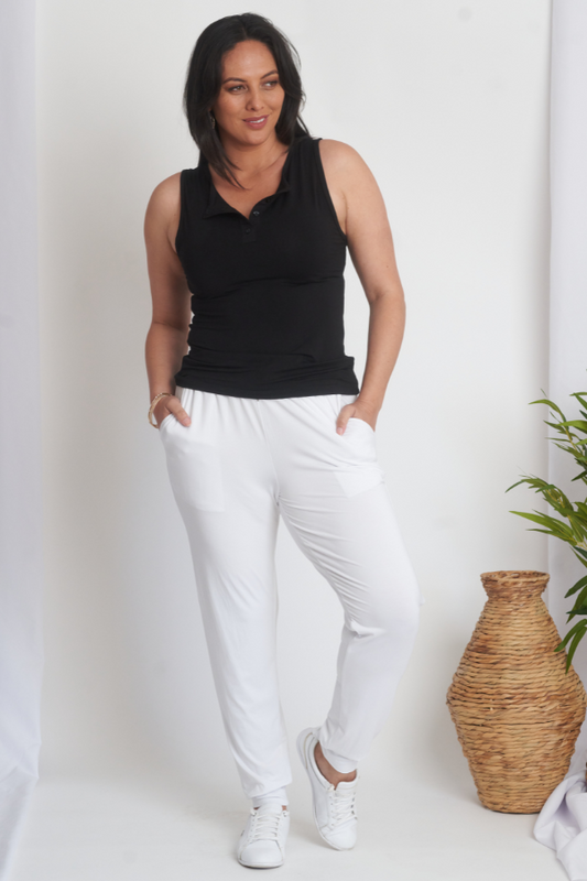 Khloe Jogger - White