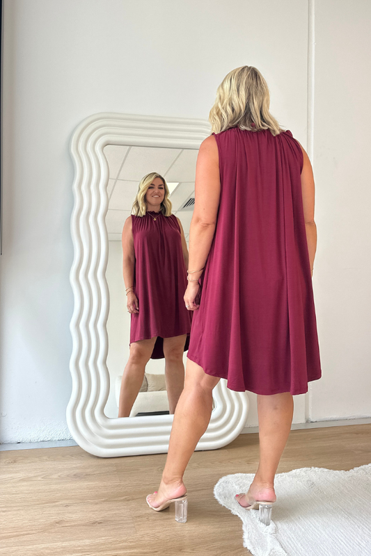 Jamie Bamboo Dress - Wine
