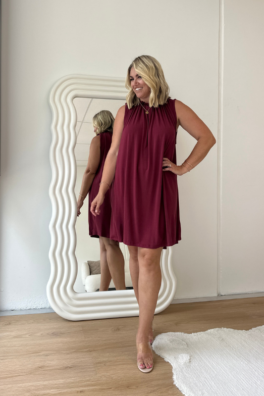 Jamie Bamboo Dress - Wine