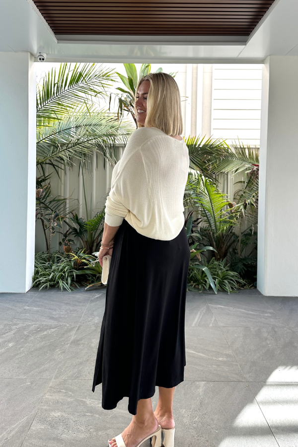 Kailee Bamboo Skirt - Black