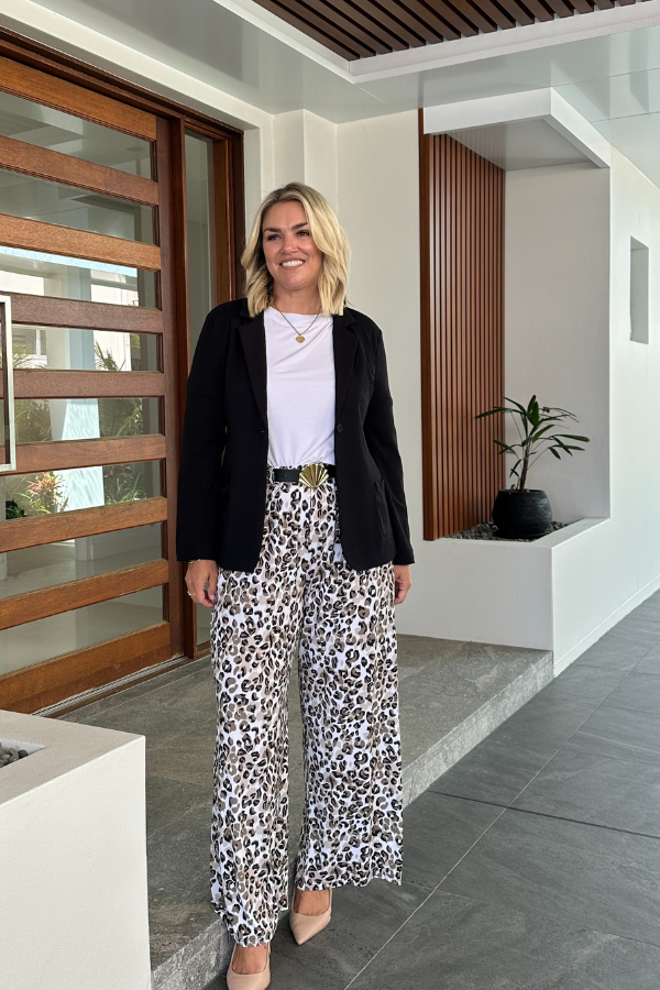 Alexa Bamboo Pant - Desert Leopard