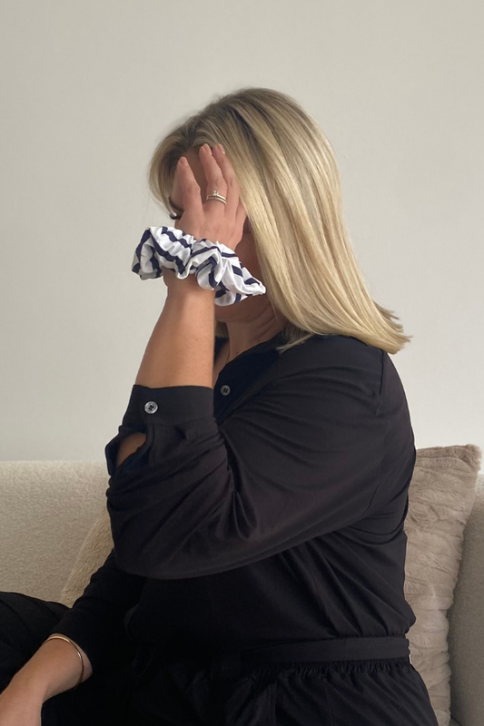 Scrunchie - Navy Stripe