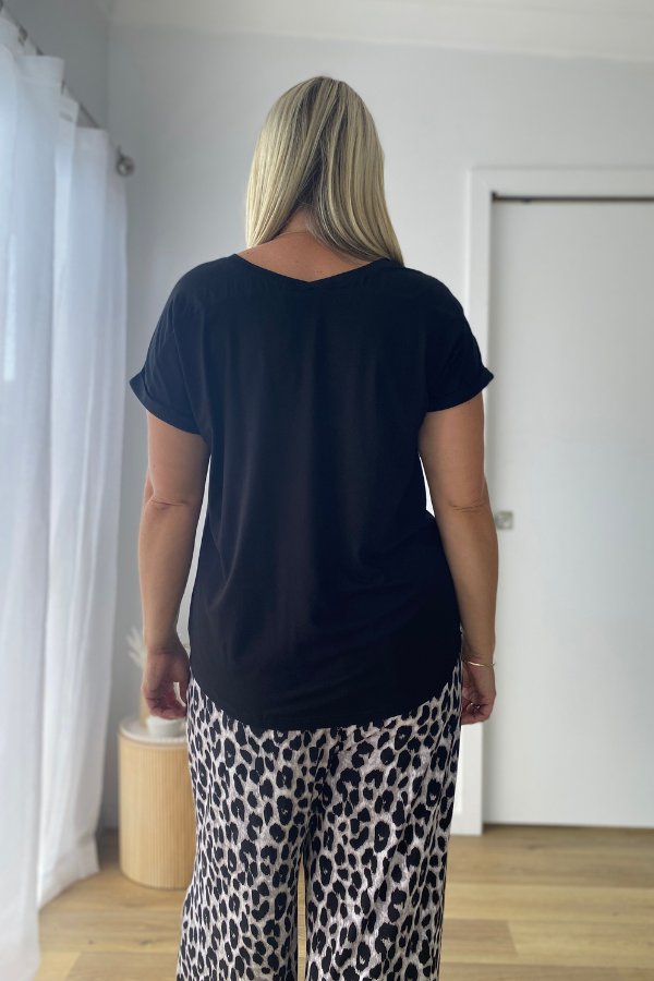 Mila Bamboo Tee - Black