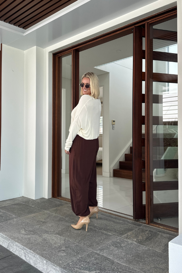 Piper Bamboo Pant - Chocolate