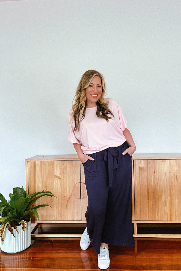 Alexis Bamboo 7/8 Length Pant - Navy