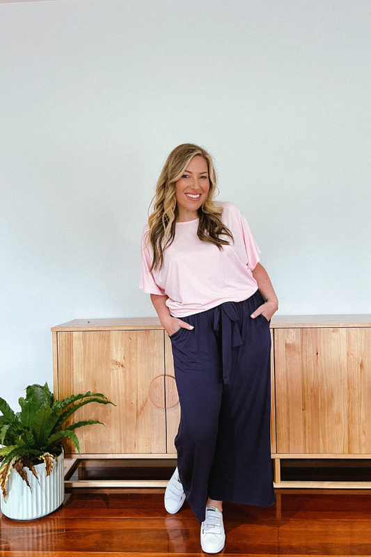 Alexis Bamboo 7/8 Length Pant - Navy