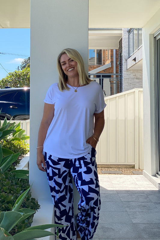 Mila Bamboo Tee - White