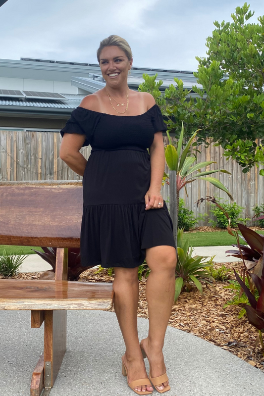 GEMMA BAMBOO DRESS - BLACK