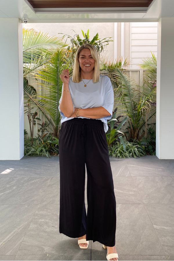 Mara Bamboo Top - Soft Blue