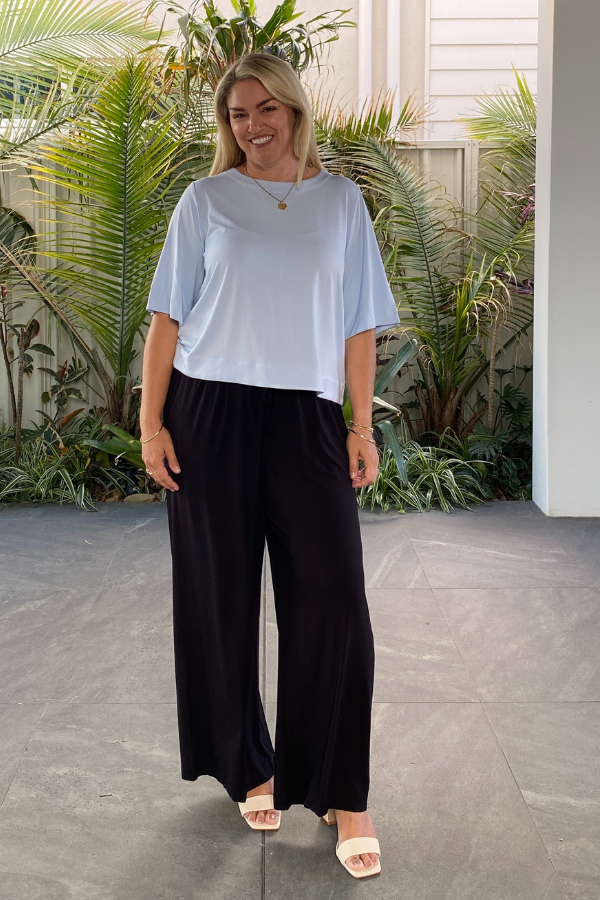 Mara Bamboo Top - Soft Blue