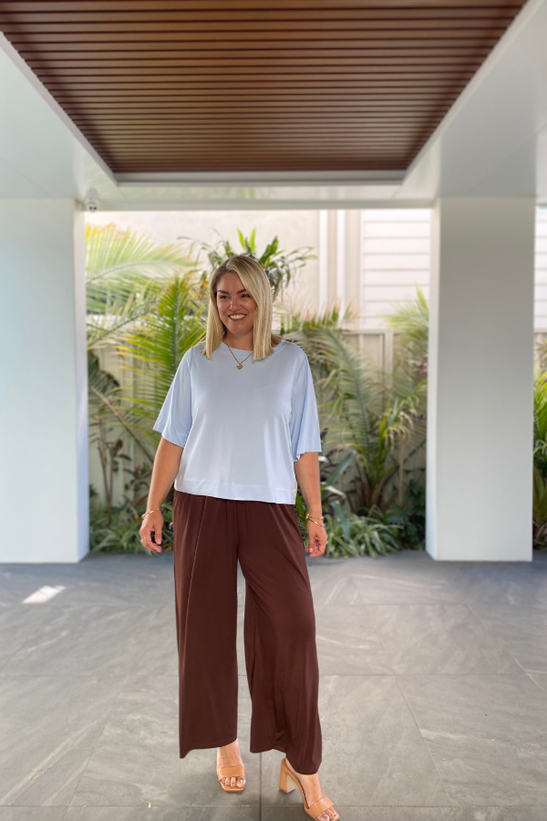 Mara Bamboo Top - Soft Blue