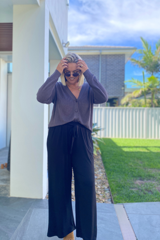Jayda Bamboo Cardigan - Shadow