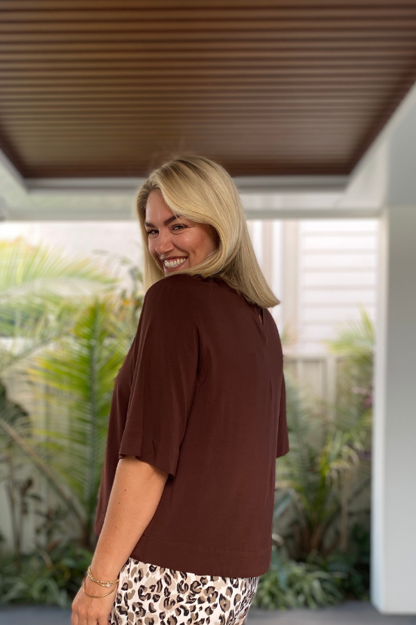 Mara Bamboo Top - Chocolate