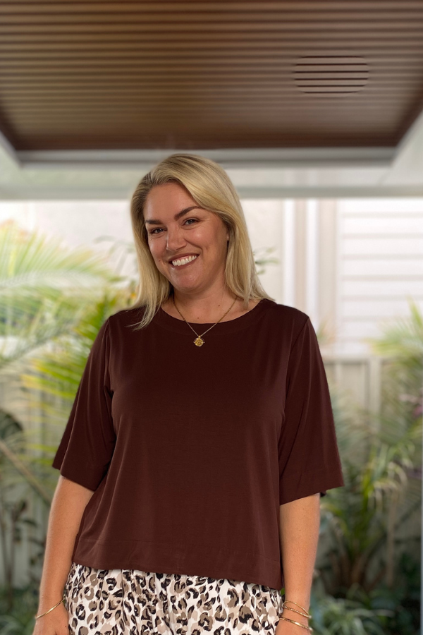 Mara Bamboo Top - Chocolate