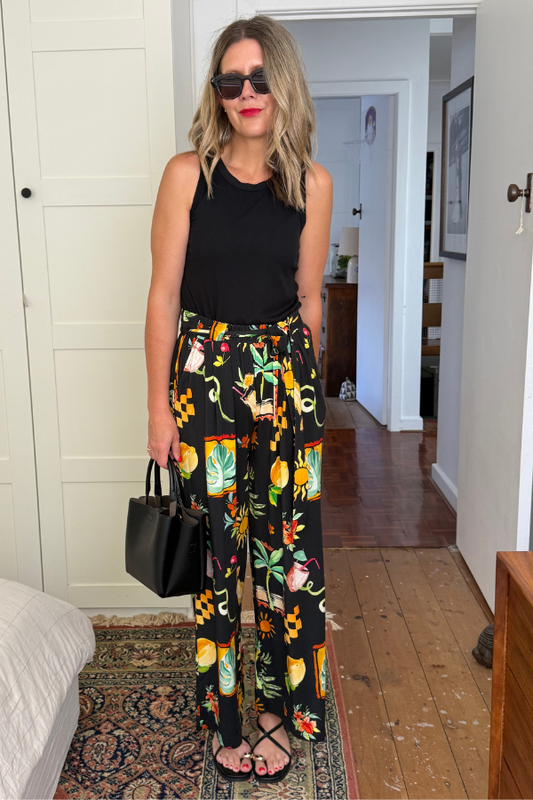 Alexa Bamboo Wide Leg Pant - Paradise Print