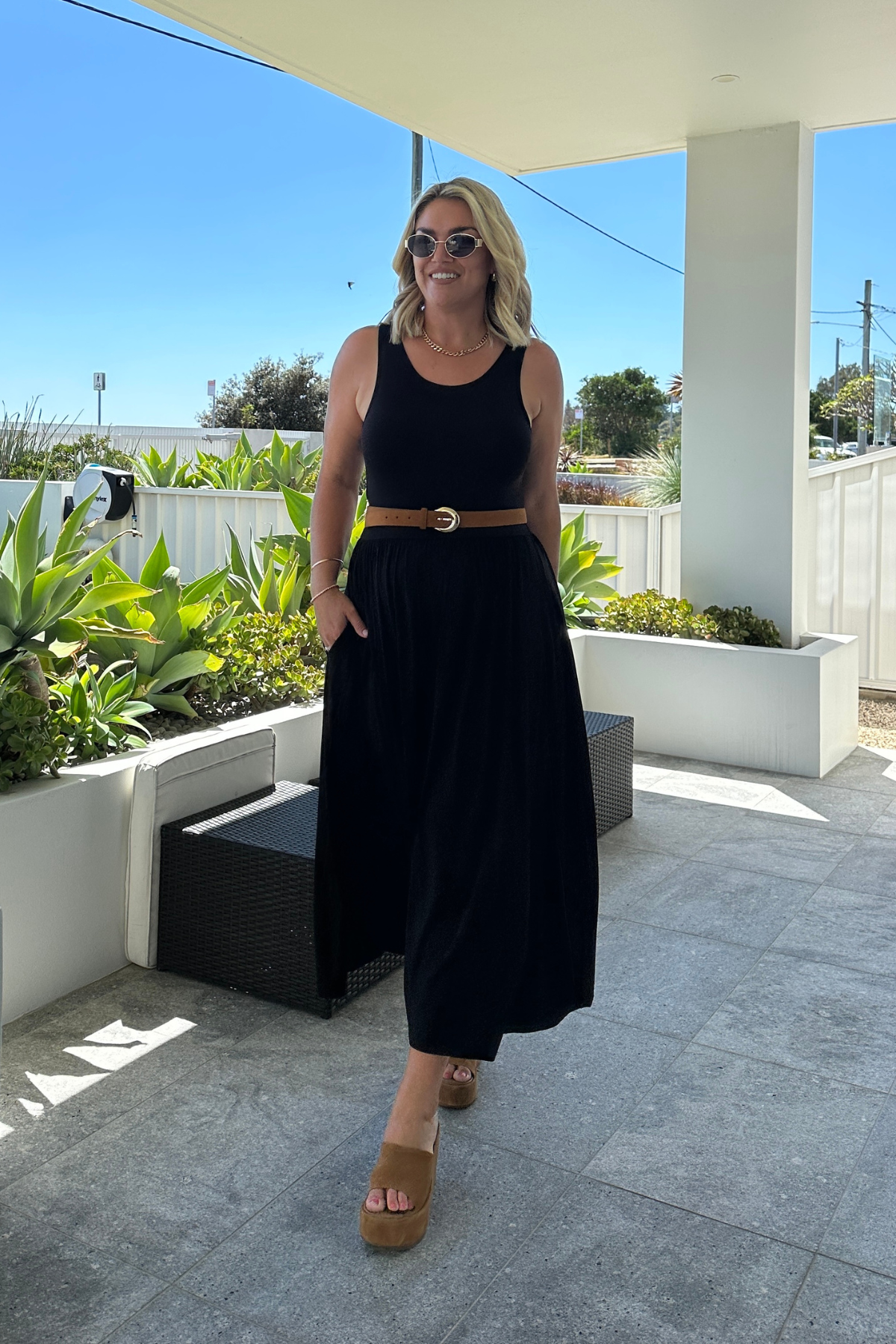 Cassia Bamboo Dress - Black