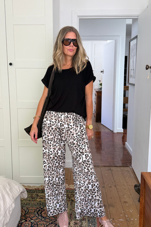 Alexa Bamboo Pant - Desert Leopard