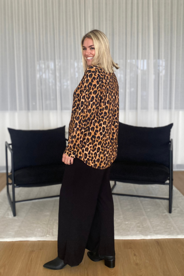 Isla Bamboo Shirt - Leopard