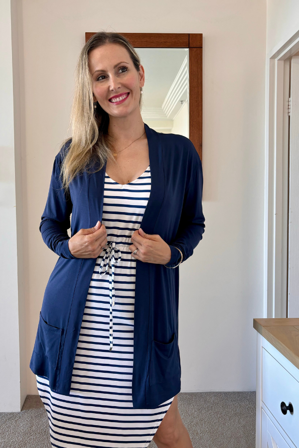 Demi Bamboo Cardigan - Navy