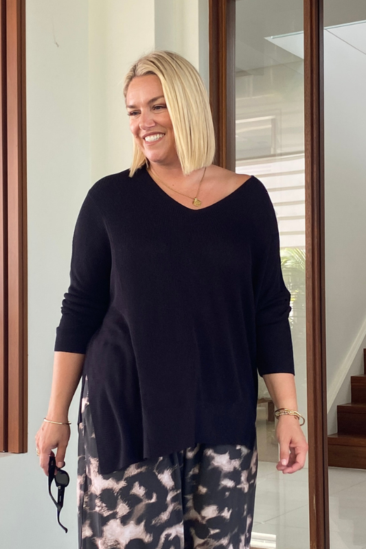 Addison Bamboo Jumper - Black