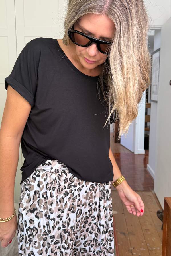 Mila Bamboo Tee - Black