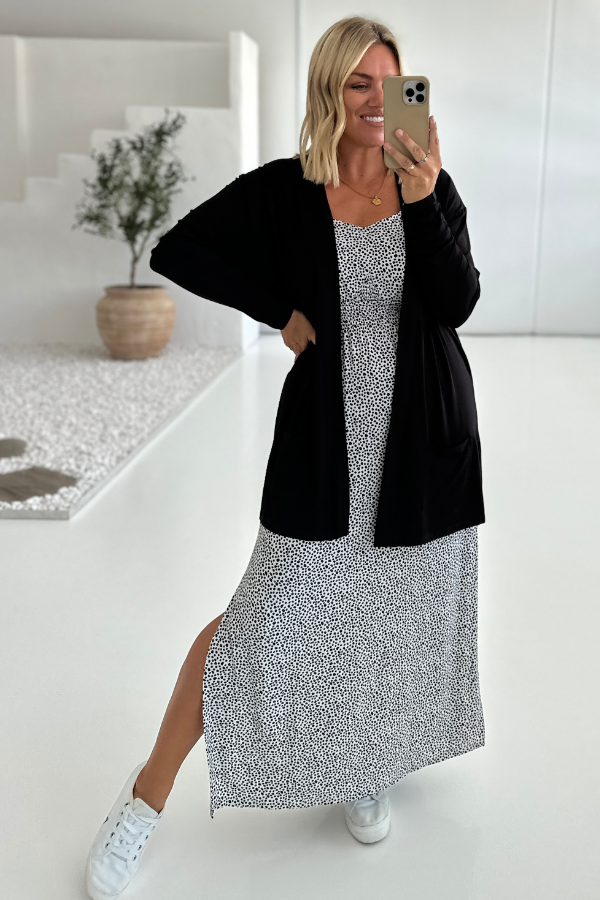 Demi Bamboo Cardigan - Black