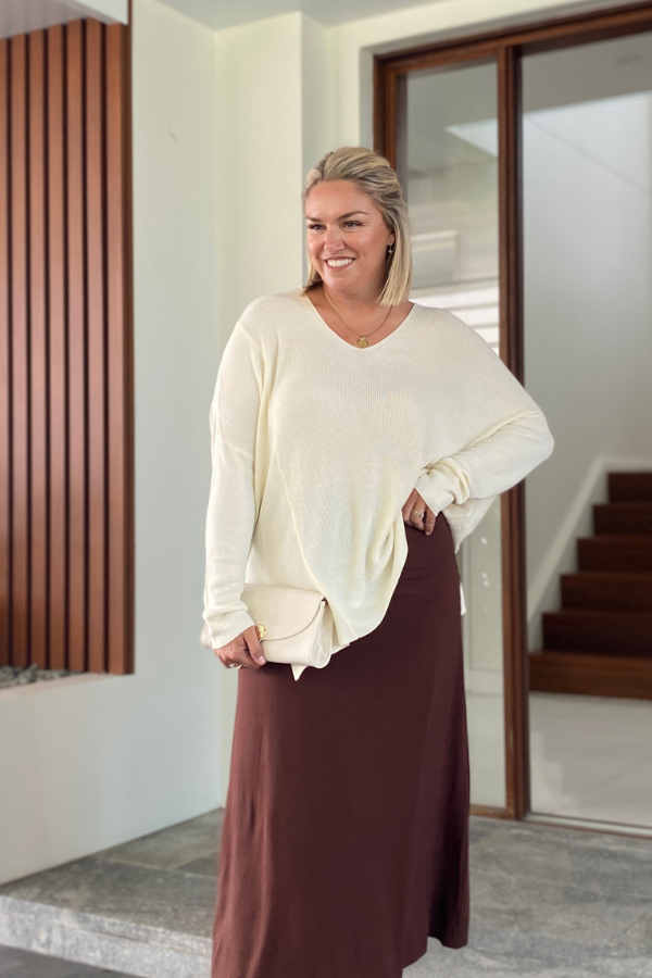 Addison Bamboo Jumper - Cream