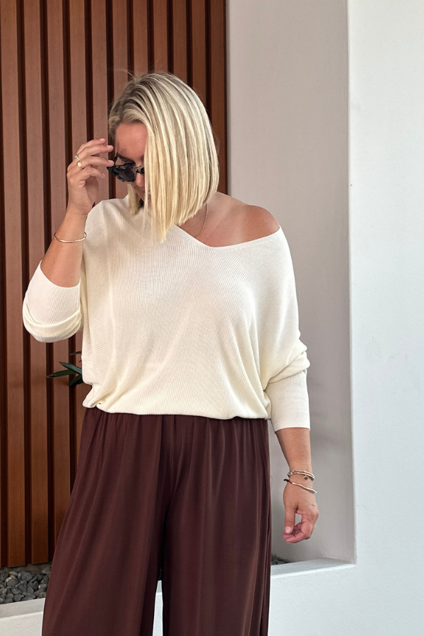 Addison Bamboo Jumper - Cream