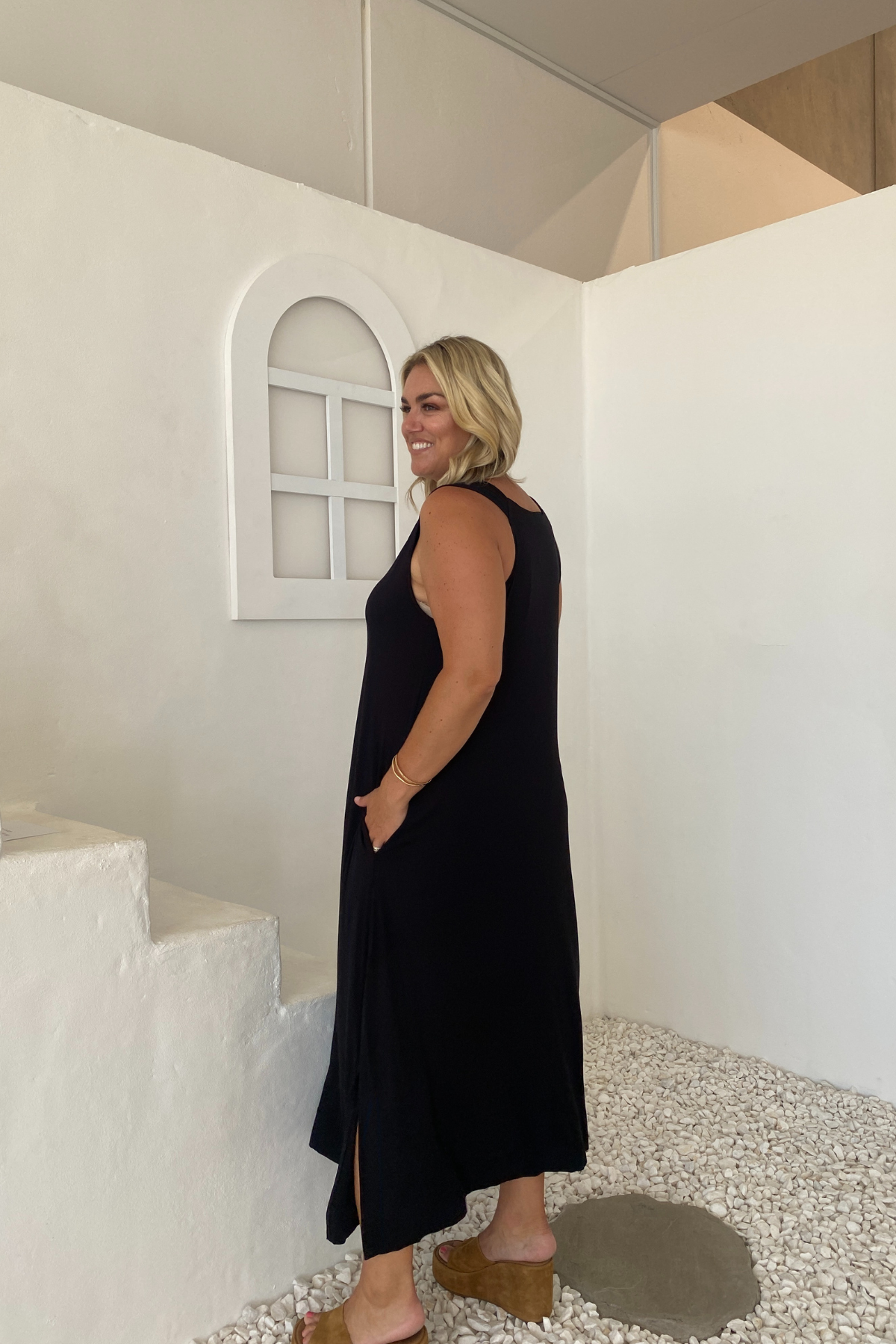 Maya Bamboo Dress - Black