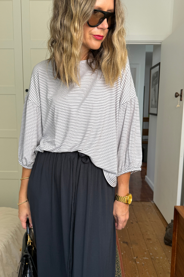 Lexi Bamboo Top - Black Stripe