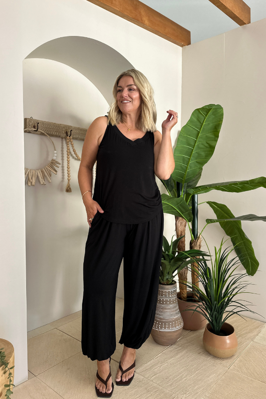 Piper Bamboo Pant - Black