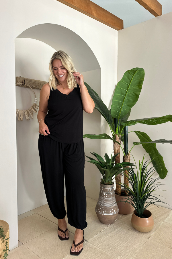 Piper Bamboo Pant - Black