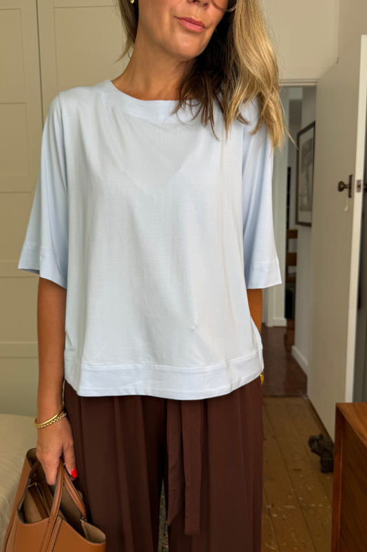 Mara Bamboo Top - Soft Blue