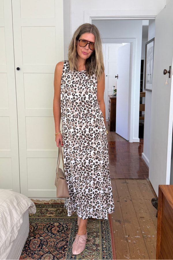 Riley Bamboo Dress - Desert Leopard
