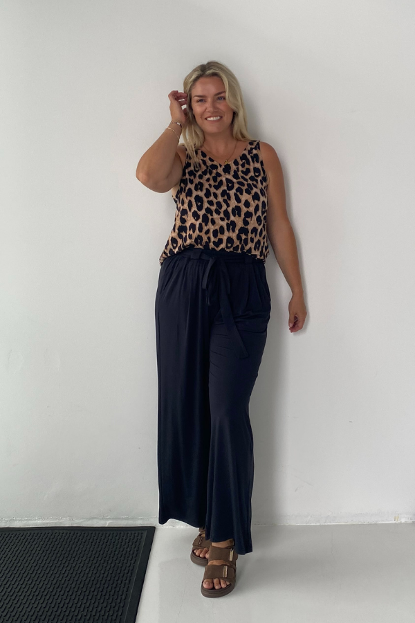 Alexa Bamboo Wide Leg Pant - Storm