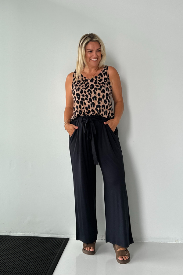 Alexa Bamboo Wide Leg Pant - Storm